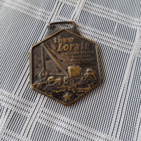 Vintage Thew Lorain Cranes Watch FOB - Picture 1 of 2